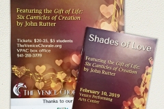 2018-19 Venice Chorale February Poster & Program