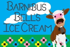 Day 15: Hand Lettering: Company: Barnibus Bell's Ice Cream