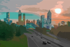 New Atlanta Skyline Mural